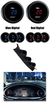 GlowShift Custom Digital Gauge Package - 2013+ FR-S / BRZ