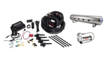Air Lift Performance 3H (3/8 Air Line 4 Gal 7-Port  Polished Aluminum Tank VIAIR 444C Comp)