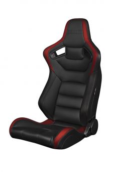  Braum Elite Series Racing Seats (Black & Red) - Universal