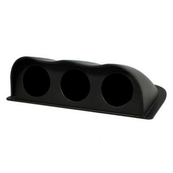 Glowshift Universal Triple Gauge 60mm Dashboard Pod with Dome Lip
