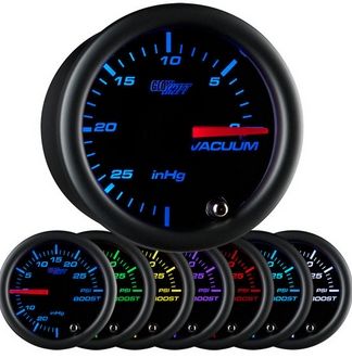 Glowshift Black 7 Color Vacuum Gauge