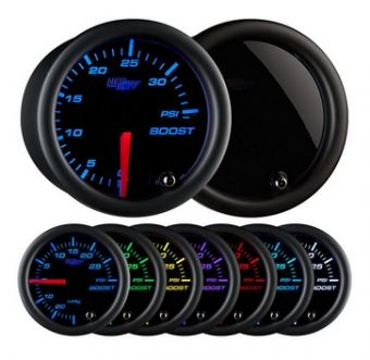 Glowshift Tinted 7 Color 35 PSI Boost Gauge