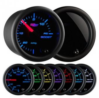 Glowshift Tinted 7 Color 15 PSI Boost/Vacuum Gauge