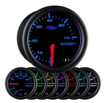 Glowshift Black 7 Color 60 PSI Boost Gauge