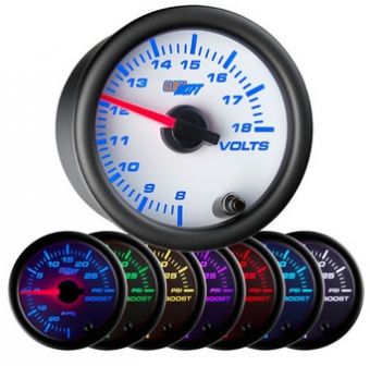 Glowshift White 7 Color Volt Gauge