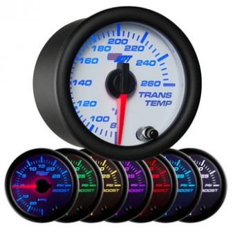 Glowshift White 7 Color Transmission Temperature Gauge