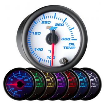 Glowshift White 7 Color Oil Temperature Gauge