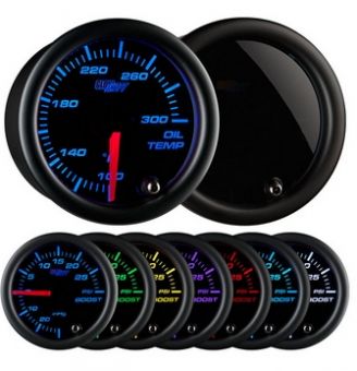 Glowshift Tinted 7 Color Oil Temperature Gauge