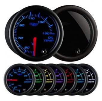Glowshift Tinted 7 Color Celsius Oil Temperature Gauge