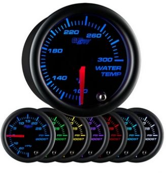 Glowshift Black 7 Color Water Temperature Gauge