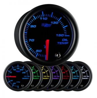 Glowshift Black 7 Color Celsius Oil Temperature Gauge