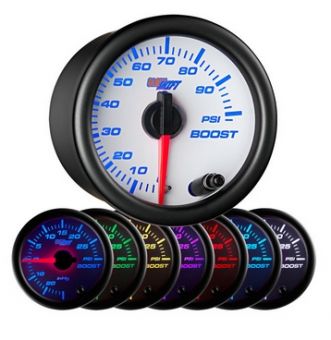 Glowshift White 7 Color 100 PSI Boost Gauge