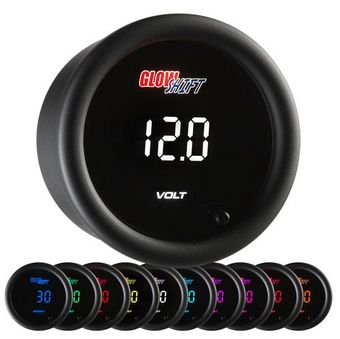 Glowshift 10 Color Digital Volt Gauge