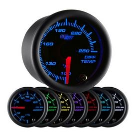 Glowshift Black 7 Color Differential Temperature Gauge