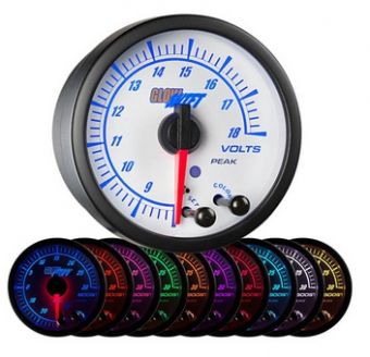 Glowshift White Elite 10 Color Volt Gauge