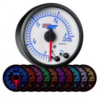 Glowshift White Elite 10 Color Fuel Level Gauge