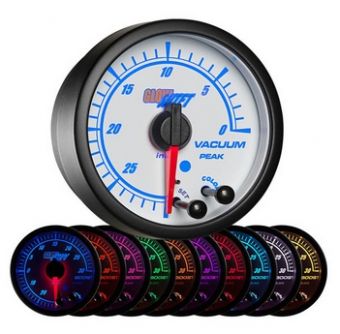 Glowshift White Elite 10 Color Vacuum Gauge