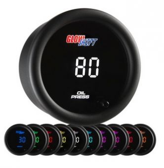 Glowshift 10 Color Digital Oil Pressure Gauge