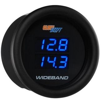 Glowshift Black 7 Series Dual Digital Wideband Air/Fuel Ratio Gauge