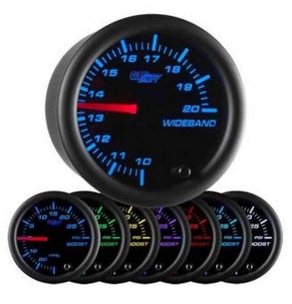 Glowshift Black 7 Color Needle Wideband Air/Fuel Ratio Gauge