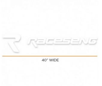 Raceseng 40" Wide Vinyl Sticker - White