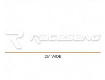 Raceseng 25" Wide Vinyl Sticker - White