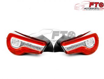 VLAND Clear Lens with Chrome/Red Sequential Projector Style Taillights - 13+ FRS/BRZ/86