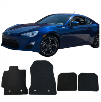 Fits 13-18 Scion FRS Subaru BRZ Toyota 86 Floor Mats Carpet Black 4PC - Nylon