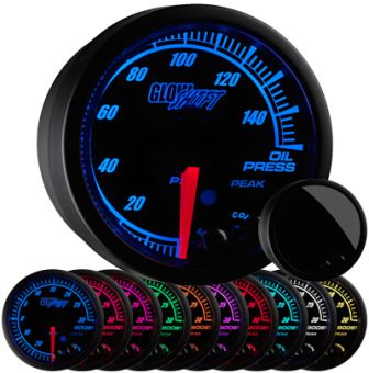 GlowShift Elite 10 Color Oil Pressure Gauge - 2013+ FR-S / BRZ