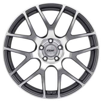 TSW NURBURGRING WHEELS 17X8 +35MM (GUNMETAL W/ MACHINED FACE) 2013+ FR-S / BRZ / 86 / 2014+ Forester