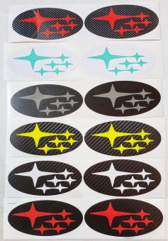 StickerFab 3D Carbon Fiber Emblem Overlays - 2013-2021 Subaru BRZ