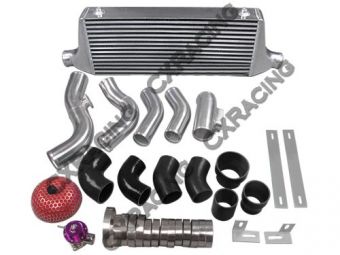 CXRacing Intercooler + Piping Kit + Turbo Intake Air Filter Kit For Subaru BRZ/ Scion FRS with 2JZ-GTE Swap with Single Turbo Upgrade