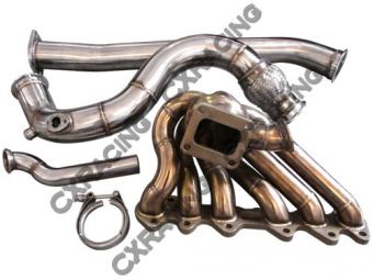 CXRacing Single Turbo Manifold + Downpipe + Dump pipe For Subaru BRZ/ Scion FRS With 2JZ-GTE Engine Swap