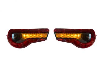 StickerFab Special Edition Dark Smoke Honeycomb Tail Light Overlays - 2017-2021 Toyota 86 / Subaru BRZ