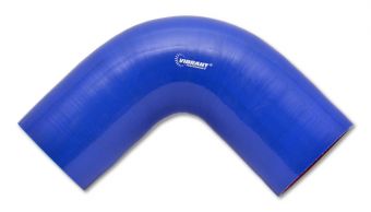 Vibrant 4 Ply Reinforced Silicone Elbow Connector - 4in I.D. - 90 deg. Elbow (BLUE)