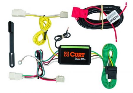 Curt T Connector Vehicle Wiring Harness With 4 Pole Flat Trailer
